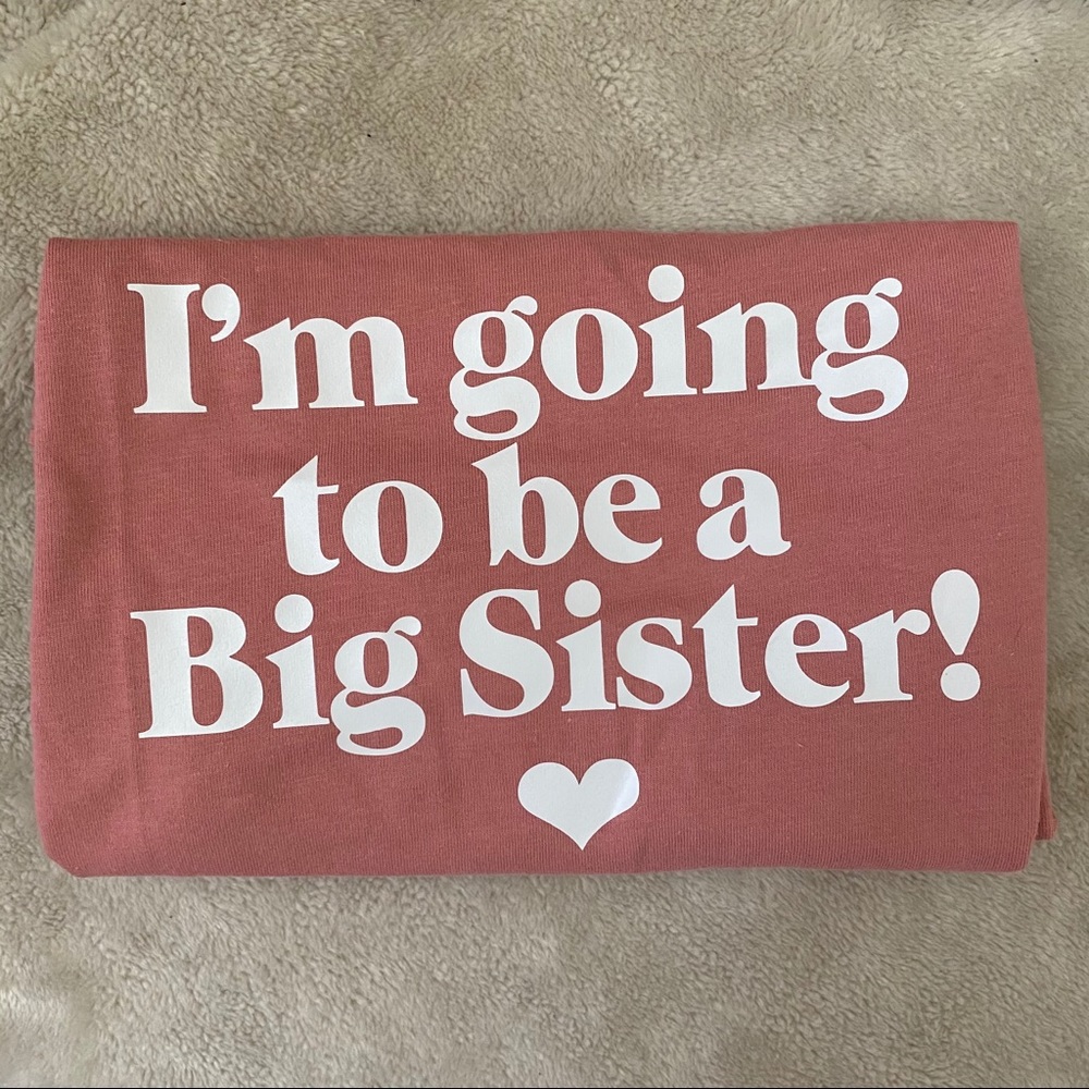 Baby Announcement Big Sister T Shirt